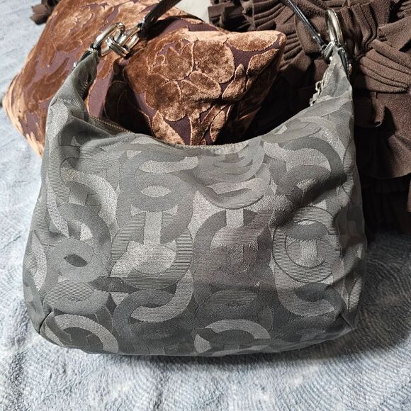 Coach Optic Art Jacquard Hobo Shoulder Bag Purse - Picture 4 of 8